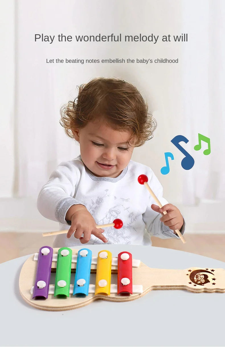 Briquedo Montessori - Instrumento Musical para bebês de 1 a 3 anos